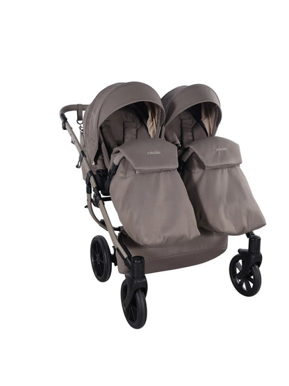Zwillings-/Geschwisterwagen JUNAMA DUO V4 - Cappuccino