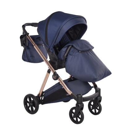 Junama Diamond Ellegante Kombi-Kinderwagen 
 - BLUE