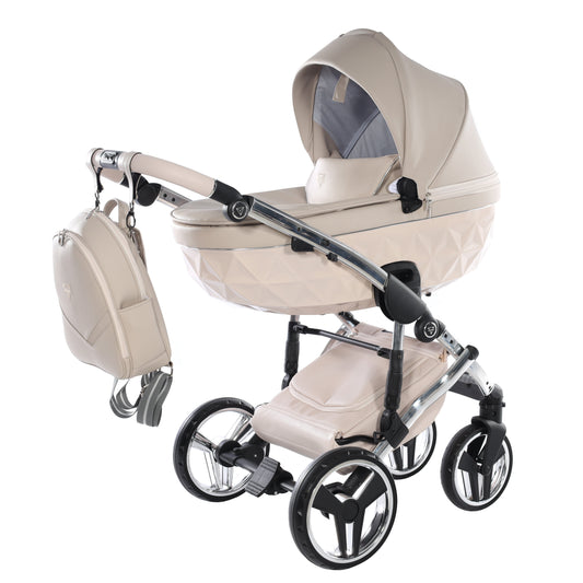 Junama Diamond Fluo-Beige Line Kombi-Kinderwagen